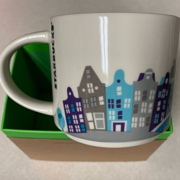 New in Box Starbucks Amsterdam Been There Series 14 Oz Collectible Ceramic Mug - Picture 2 of 5